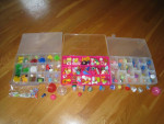 Lot of Fun Colorful Mini Toy Erasers in 3 Plastic Compartment Boxes!!!