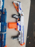 Two NERF Retaliator Dart Blasters