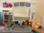 Step 2 play kitchen with SOUND with felt play food and apron