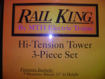 RAIL KING BY MTH ELECTRIC TRAINS HI-TENSION TOWER 3 PIECE SET