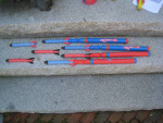 Set of 7 Toy Foam Rockets with 4 Launchers, Medium/Large Size!!!