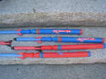 Set of 7 Toy Foam Rockets with 4 Launchers, Medium/Large Size!!!