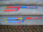 Jumbo Set of 4 Monster Toy Foam Rockets w 2 Launchers!!!