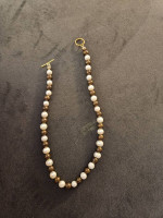 Lehigh University Brown & White Freshwater Pearl Choker Necklace