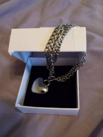 "STEELE BY DESIGN" MULTI-CHAIN SILVER HEART BRACELET