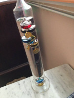 15” Galileo thermometer with colored balls