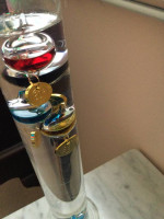 15” Galileo thermometer with colored balls