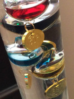 15” Galileo thermometer with colored balls