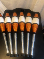6 Dubé Juggling Clubs and 6 rings - highest quality