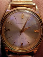 Vintage Automatic 10k Gold Filled Bezel GIRRARD PERRIGAUX GYROMATIC mens Watch