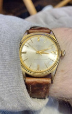 Vintage Automatic 10k Gold Filled Bezel GIRRARD PERRIGAUX GYROMATIC mens Watch