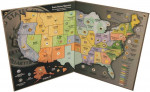 US State Quarter Collection Book with Map