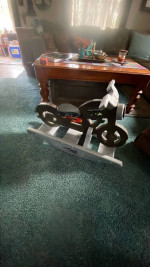 Motorcycle rocker (rocking horse style) Harley Davidson replica custom made by h