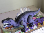 Purple Light-Up Walking Roaring Dinosaur Toy
