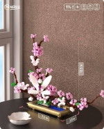 Lilac Flower Bonsai Tree Building Set