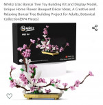 Lilac Flower Bonsai Tree Building Set