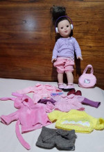 Madam Alexander 18" doll with outfits & accessories