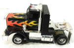 Tyco US 1 Truck. Peterbilt, Lighted Slot Car Black W/Flames