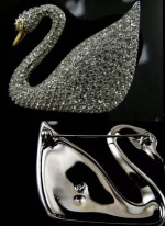 Swarovski Swan Pin/Brooch