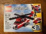 Lego 31013 Red Thunder 3 in 1 copter, plane, plus. New, sealed box