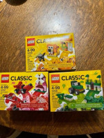 Lego Creator Classic Creativity 3-box set (orange, green, red. New