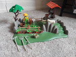 Playmobil farmer, garden, animals, well