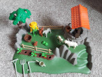 Playmobil farmer, garden, animals, well