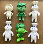 6 Vintage Pillsbury Doll Figures - Green Giant, Dough Boy, etc...