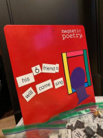 Magnetic Poetry easel and magnets