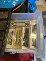 lot of N scale and HO scale trains