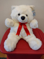 New in perfect condition large white 24" long stuffed teddy bear