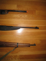 Lot of 3 Toy Wood and Metal Guns / Rifles for Play