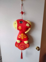 Excellent condition, large/small 3pc Chinese puff toys (one is new)
