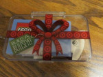 Lego Build a Bullseye set in gift card box.