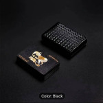 NEW-IN-BOX - 2) Decks of Black, Gold & Silver Plastic Playing Cards