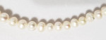 Freshwater Circle Ringed Baroque White Pearl Necklace Strand