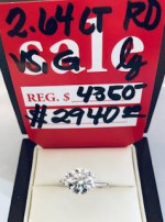 2.64 CARAT DIAMOND! CRAZY LOW PRICE!!!