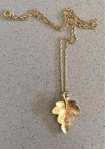 Gold Leaf Studded Necklace
