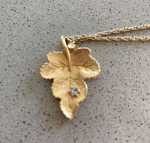 Gold Leaf Studded Necklace