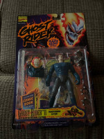 New in pkg 1995 marvel comics ghost rider ii w/flame glow & mini comic