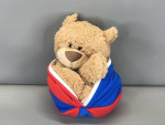 Buddy Balls Light Brown Bear that turns into a Red and Blue Ball