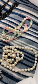 Crystal,beaded and pearl necklaces
