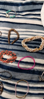 Crystal, beaded and pearl bracelets