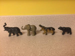 4 Plastic Toy Zoo Animals