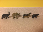 4 Plastic Toy Zoo Animals