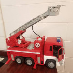Driven (like Bruder) Ladder Fire Truck TGA 4500 Plastic red Whit