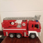 Driven (like Bruder) Ladder Fire Truck TGA 4500 Plastic red Whit