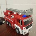 Driven (like Bruder) Ladder Fire Truck TGA 4500 Plastic red Whit