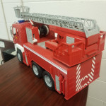 Driven (like Bruder) Ladder Fire Truck TGA 4500 Plastic red Whit