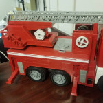 Driven (like Bruder) Ladder Fire Truck TGA 4500 Plastic red Whit